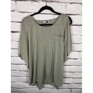 Pepco Womens Size XL Green Short Sleeve Shirt